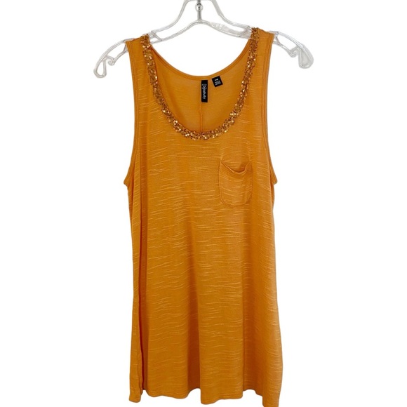 Relativity Flowy Knit Tank Top Sequin Detail Pocket Women Size Petite Medium HSH - Picture 7 of 7